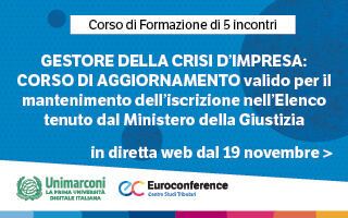 Gestore della crisi d’impresa: corso abilitante di aggiornamento