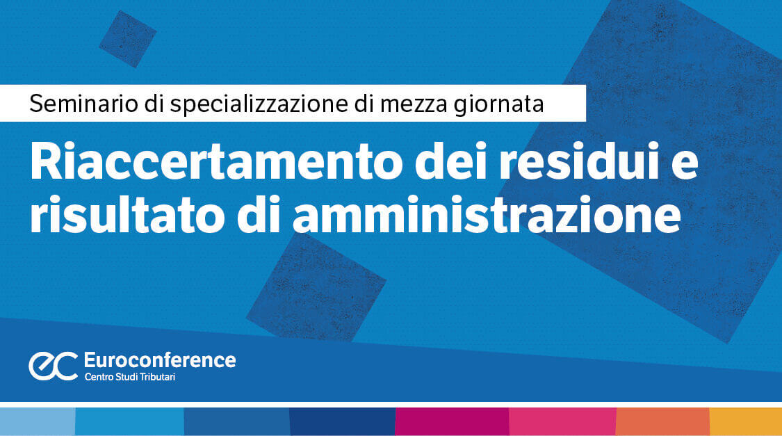 Riaccertamento dei residui e risultato di amministrazione